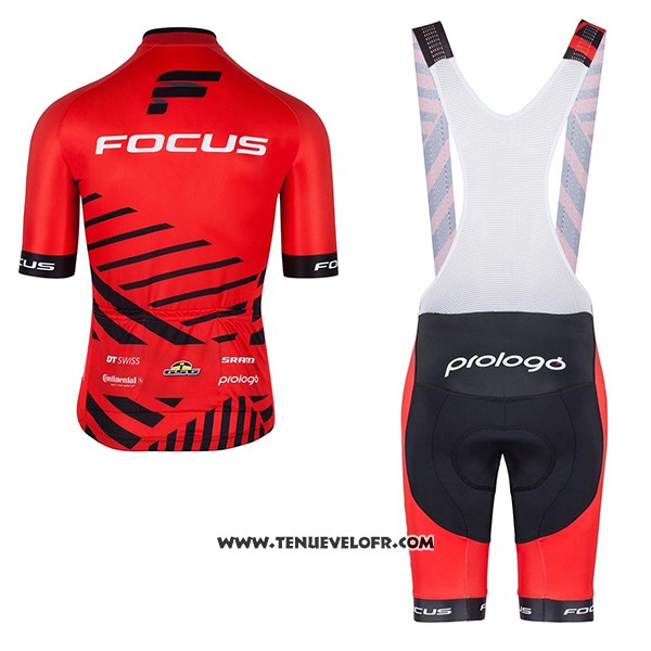 2017 Maillot Ciclismo Focus XC Rouge Manches Courtes et Cuissard